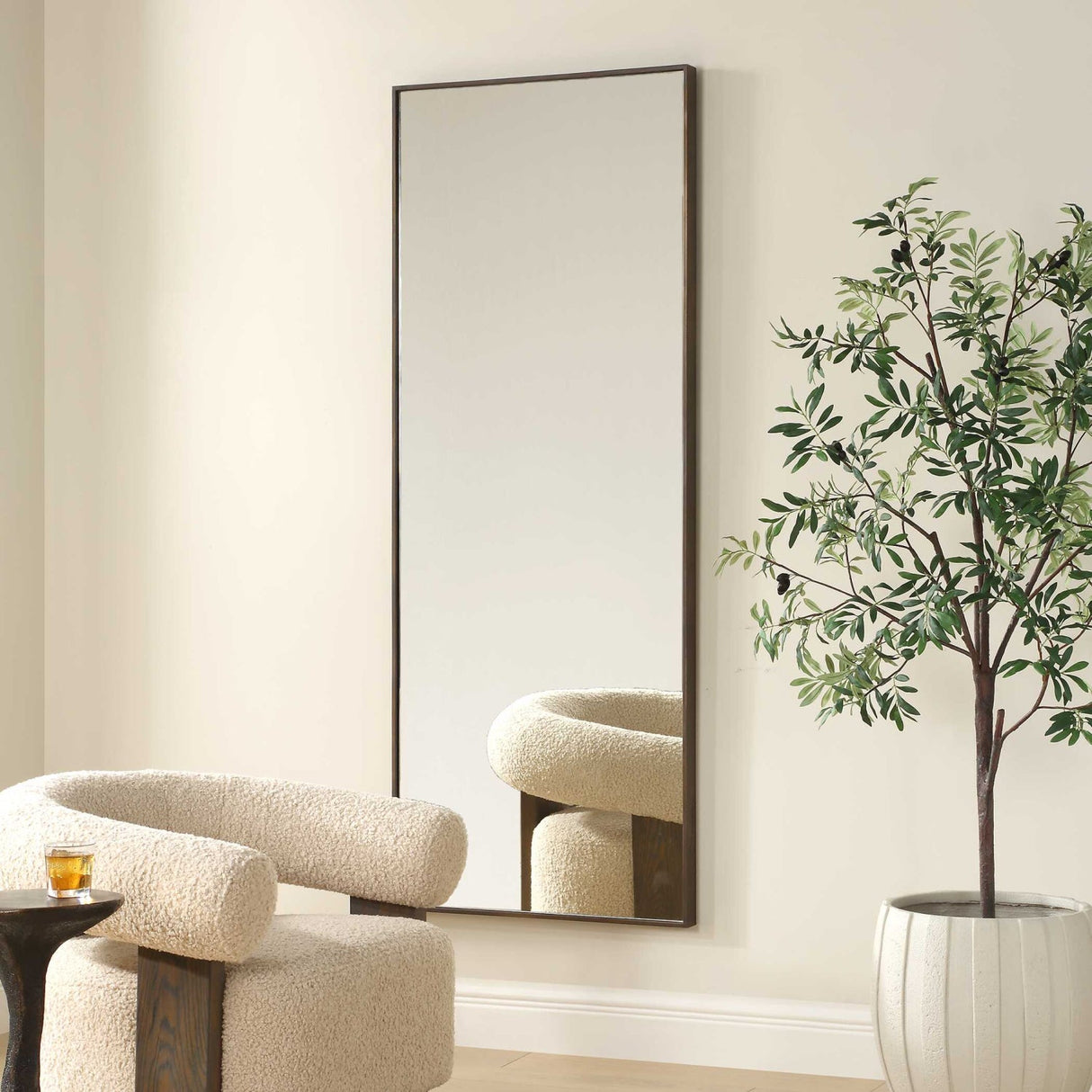 Modern European furniture - Antique Bronze Rectangular Mirror - www.oroa.com