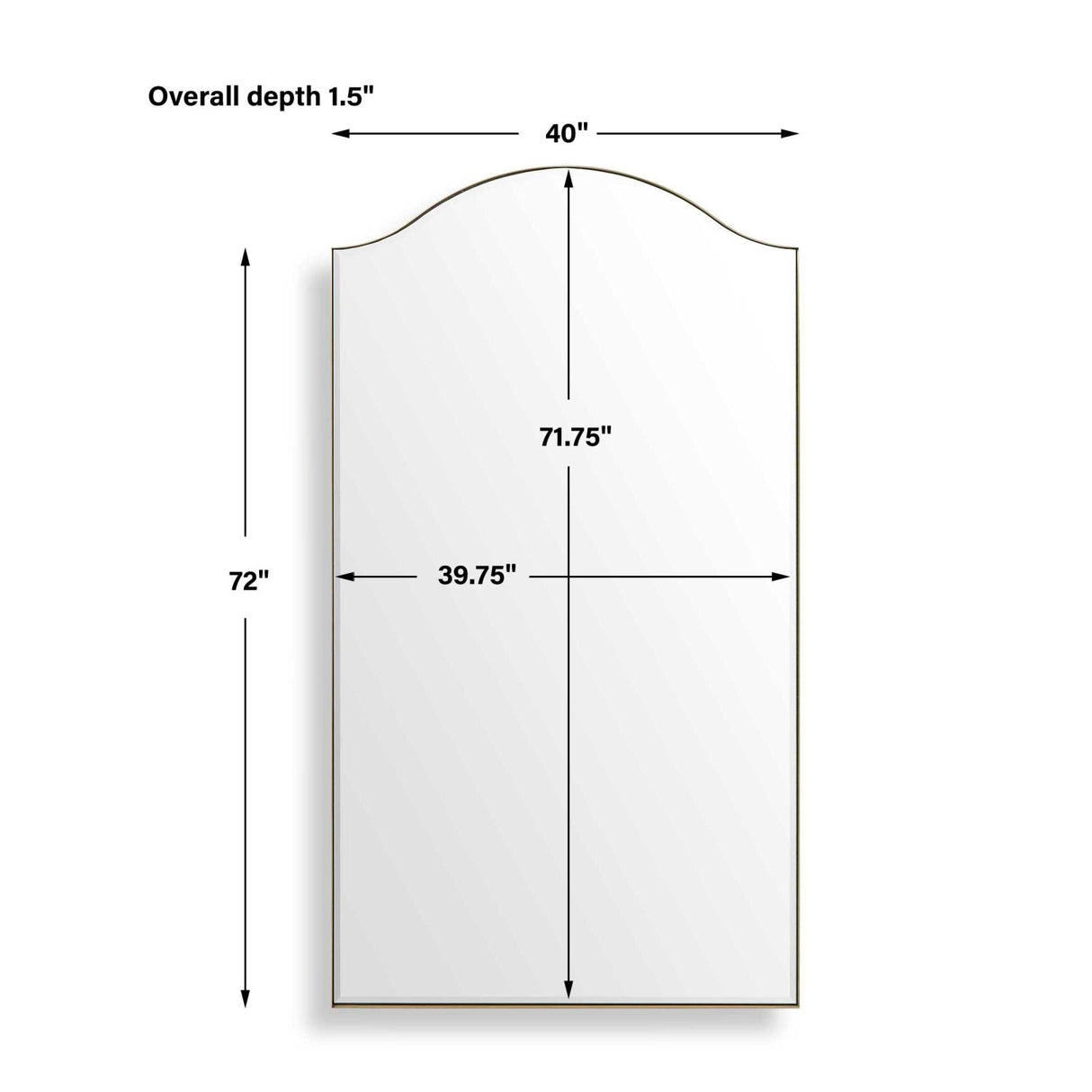 Modern European furniture - Brushed Brass Mirror - www.oroa.com