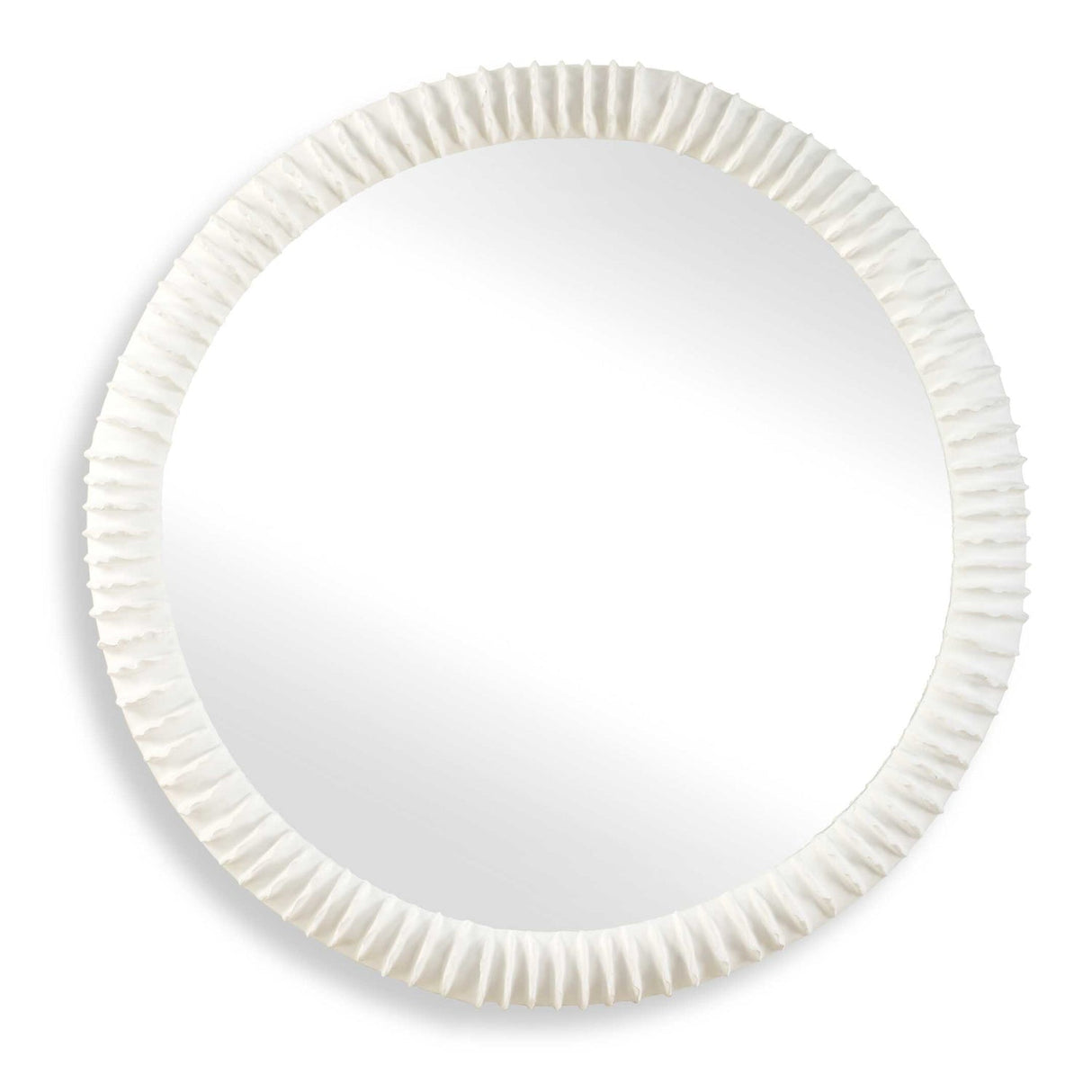 Modern European furniture - White Ceramic Round Mirror - www.oroa.com