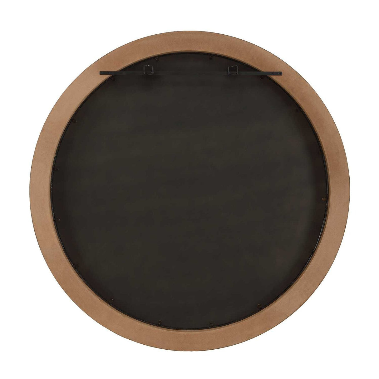 Modern European furniture - Burl Veneer Round Mirror - www.oroa.com
