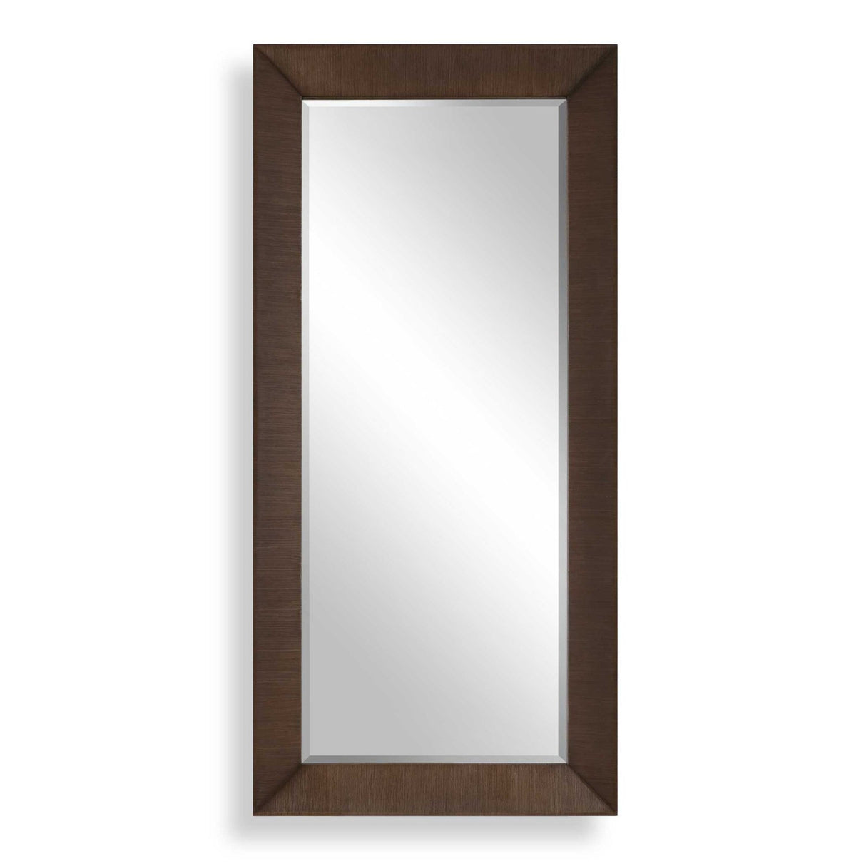 Modern European furniture - Natural Walnut Veneer Tall Mirror - www.oroa.com