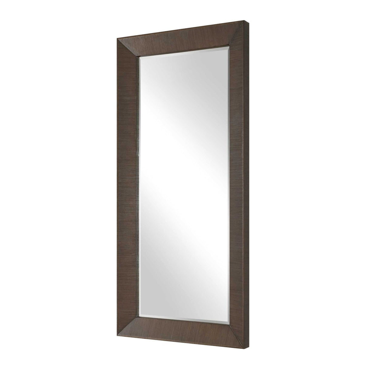 Modern European furniture - Natural Walnut Veneer Tall Mirror - www.oroa.com