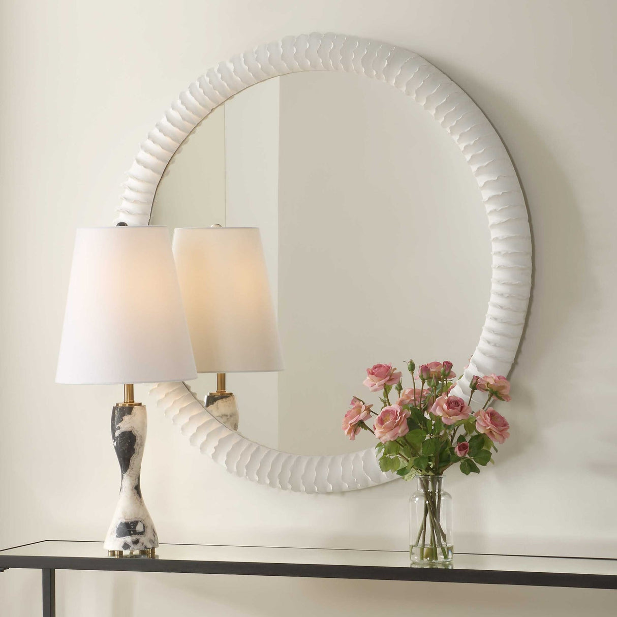 Modern European furniture - Arched Seagrass Mirror - www.oroa.com