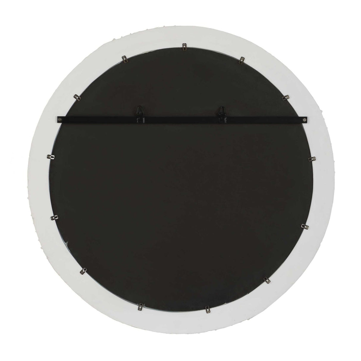Modern European furniture - White Ceramic Round Mirror - www.oroa.com