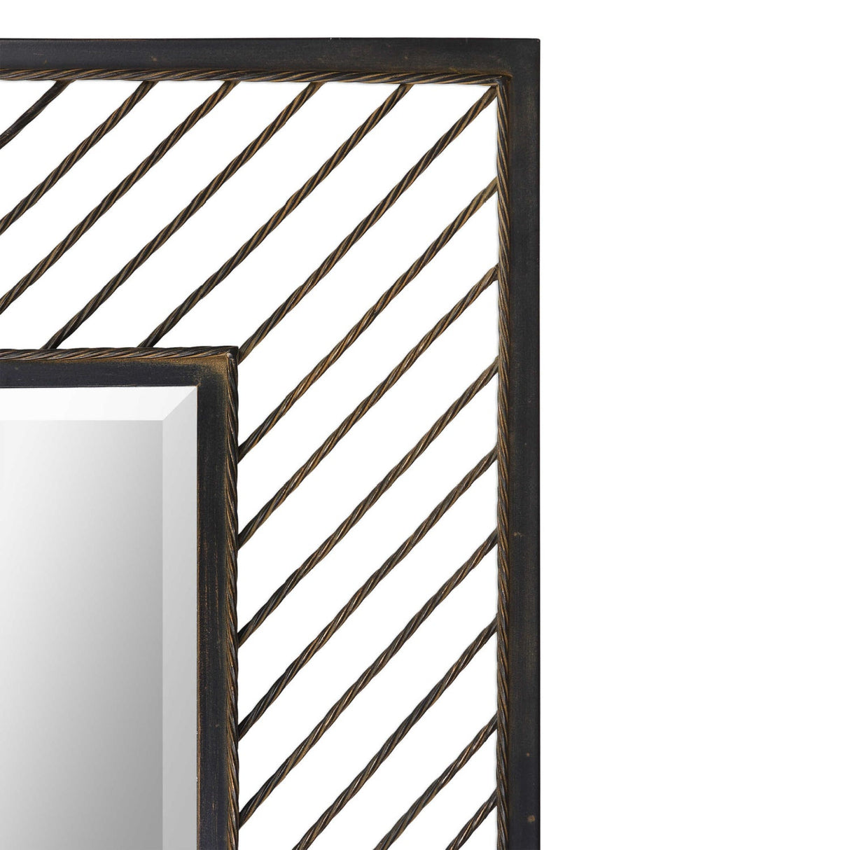 Modern European furniture - Bronze Chevron Mirror - www.oroa.com