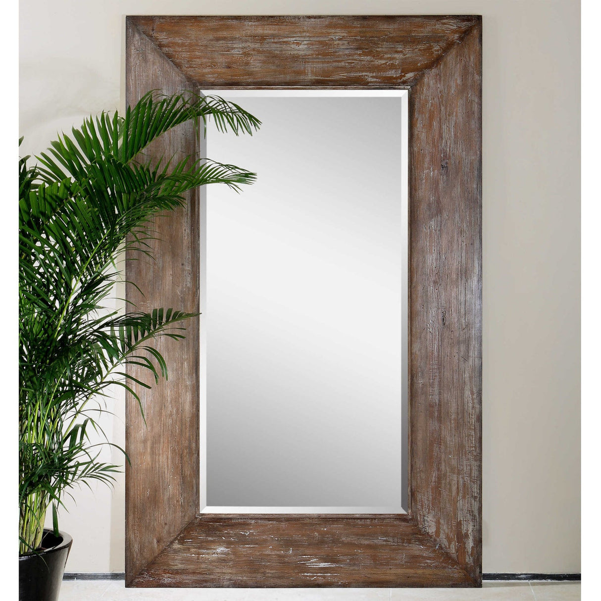 Modern European furniture - Distressed Beveled Mirror - www.oroa.com