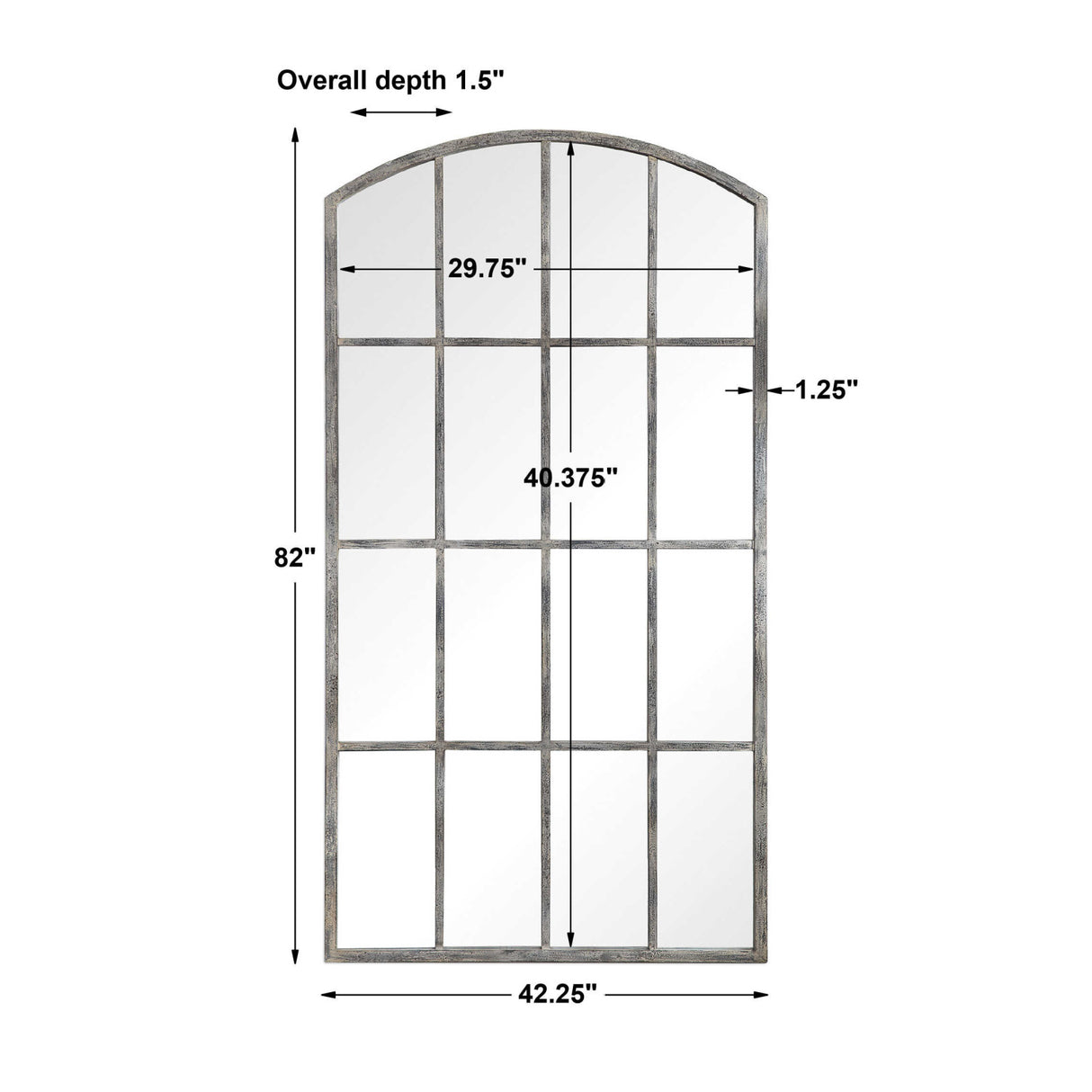 Modern European furniture - Gray Arched Mirror - www.oroa.com