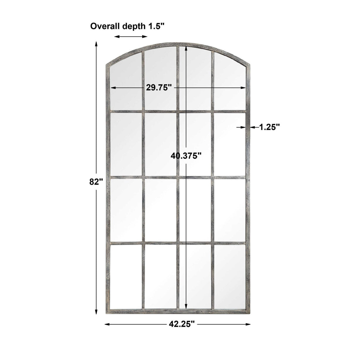 Modern European furniture - Gray Arched Mirror - www.oroa.com