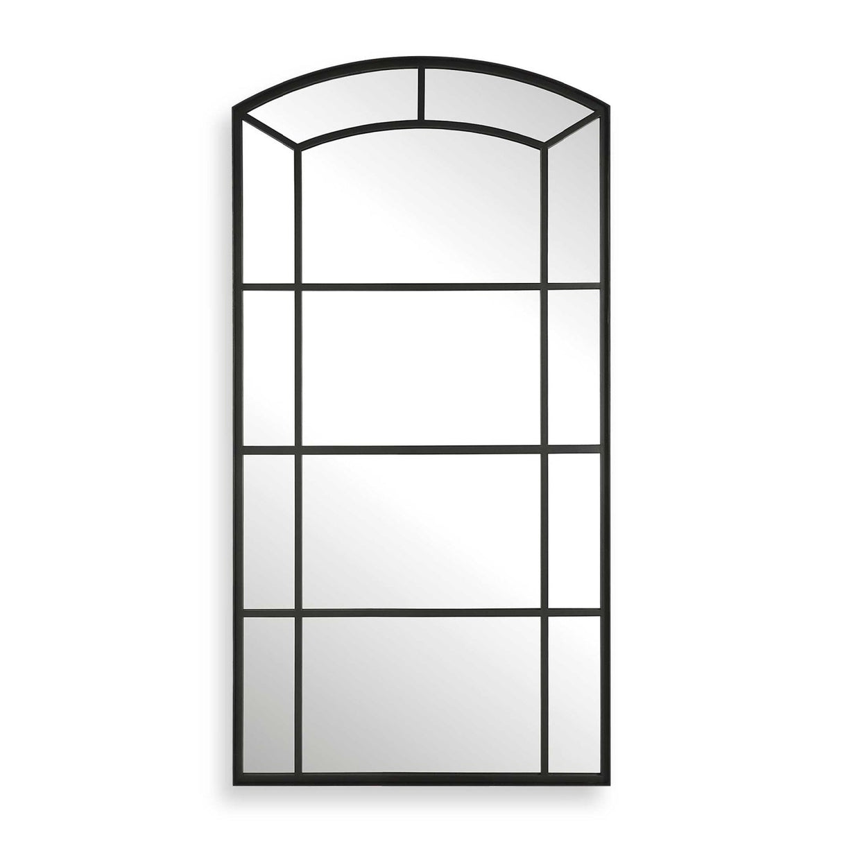Modern European furniture - Black Iron Arched Mirror - www.oroa.com