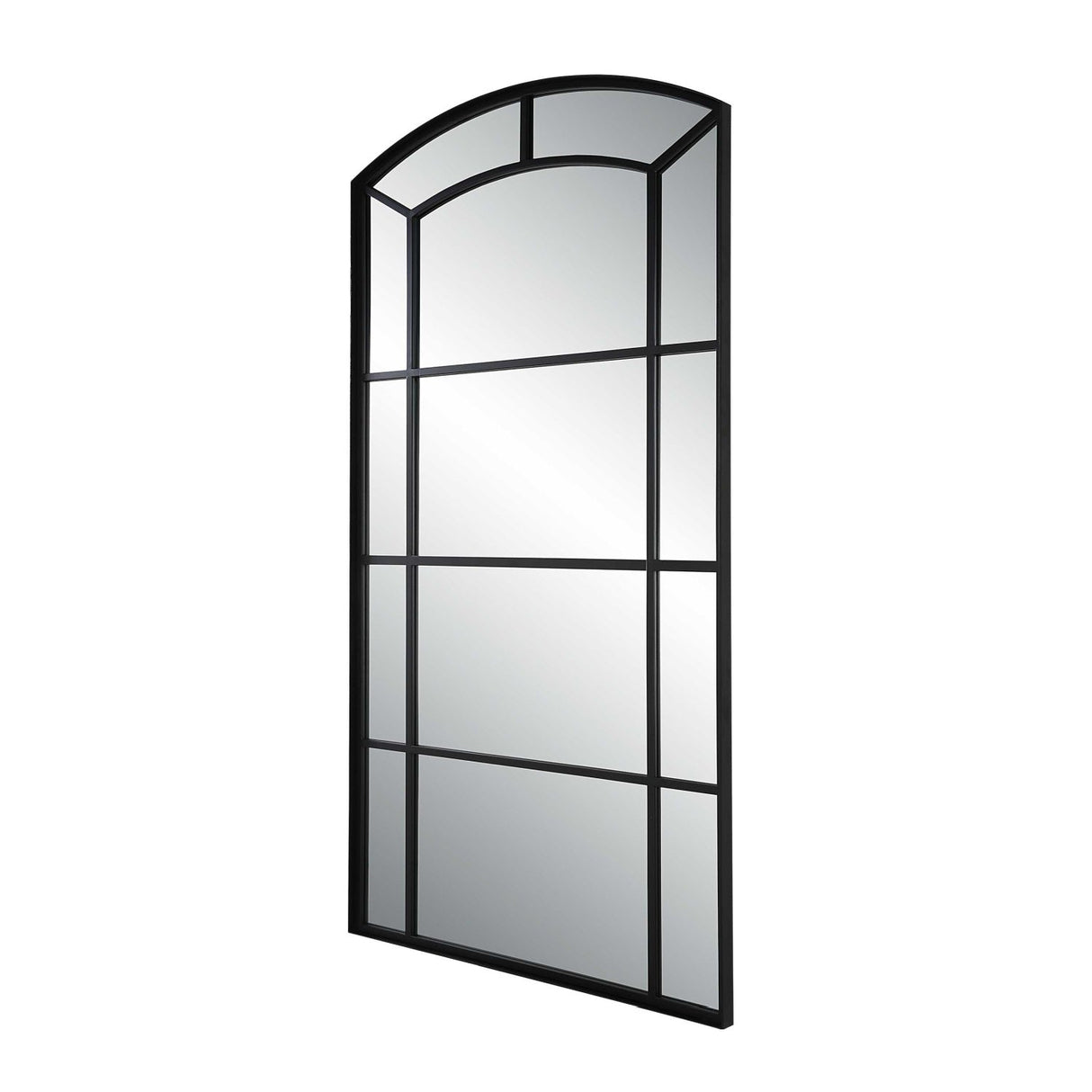 Modern European furniture - Black Iron Arched Mirror - www.oroa.com