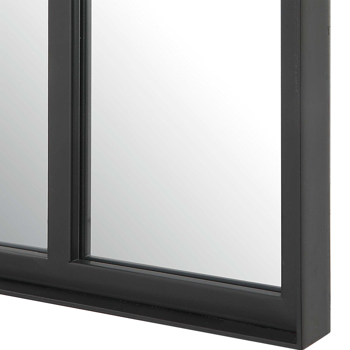 Modern European furniture - Black Iron Arched Mirror - www.oroa.com