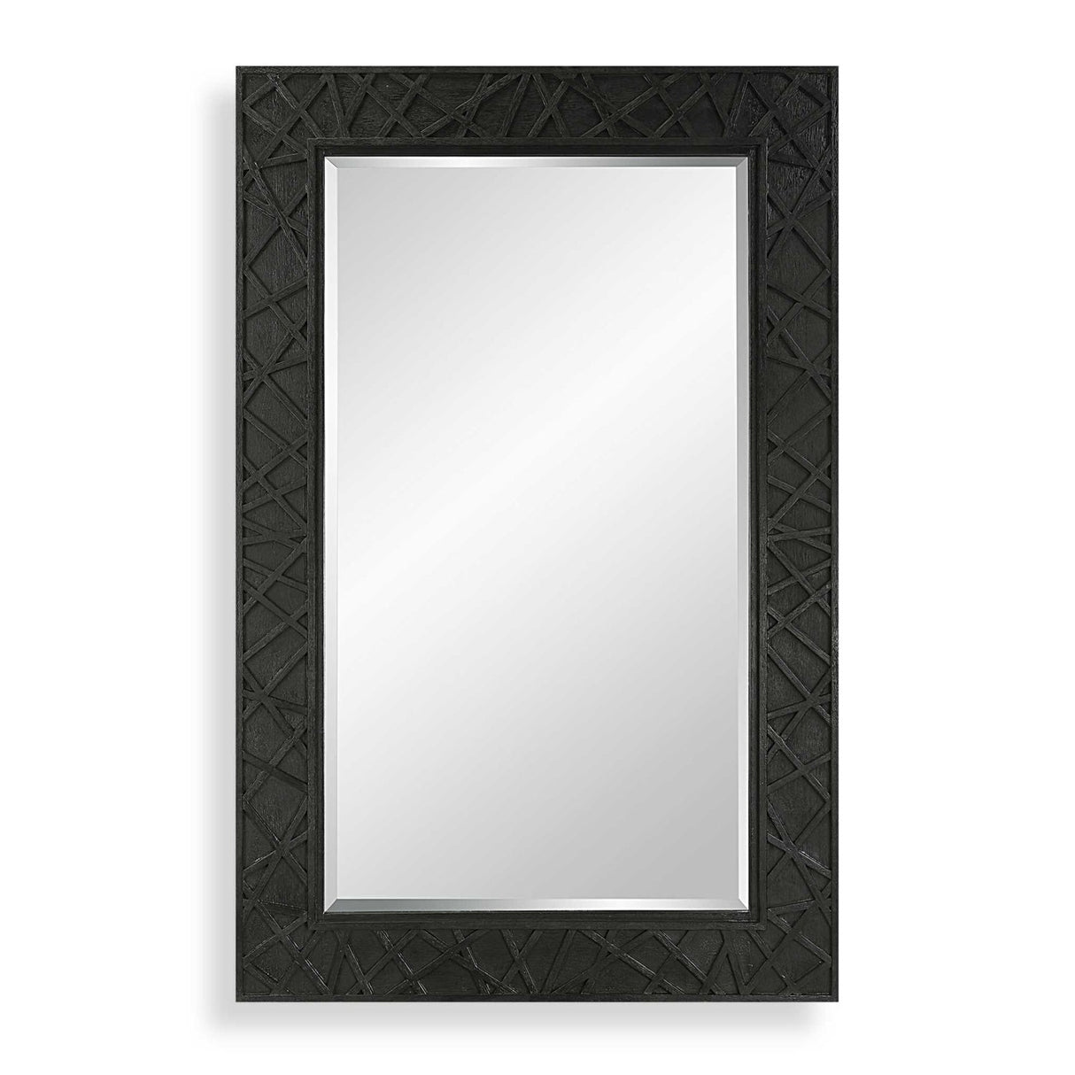 Modern European furniture - Black Framed Bevel Mirror - www.oroa.com
