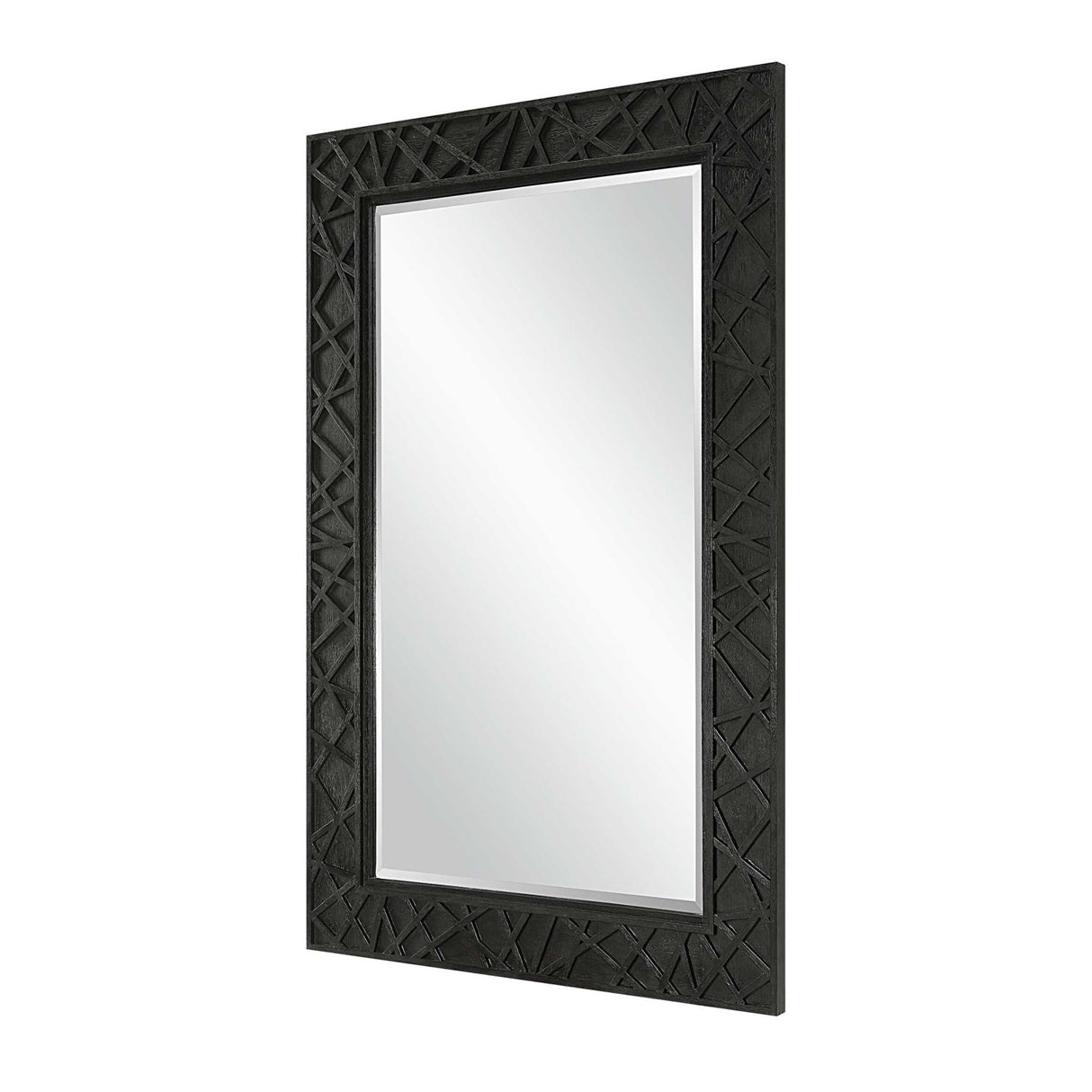 Modern European furniture - Black Framed Bevel Mirror - www.oroa.com