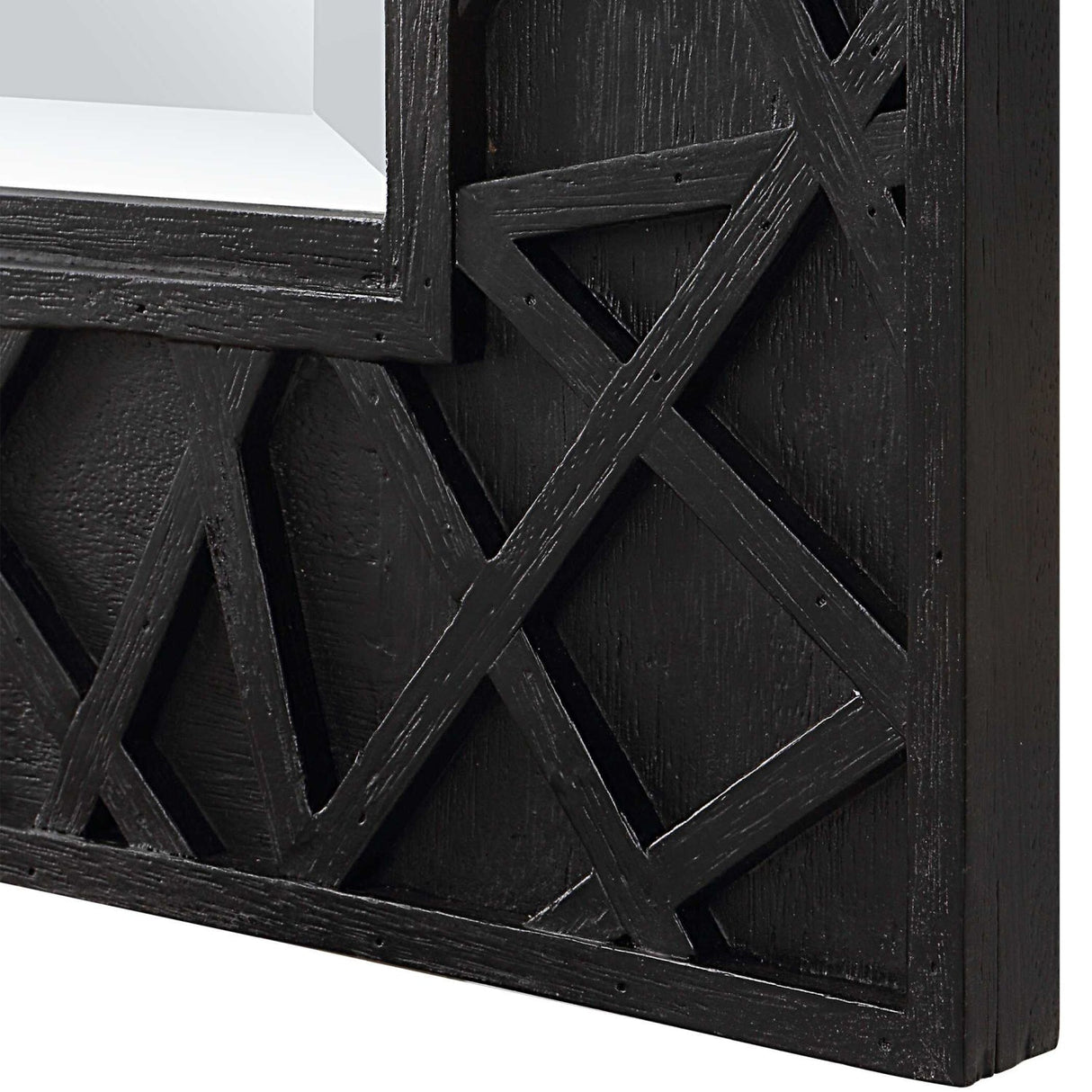 Modern European furniture - Black Framed Bevel Mirror - www.oroa.com