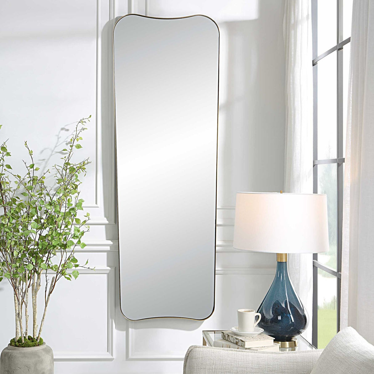 Modern European furniture - Gold Stainless Steel Mirror - www.oroa.com