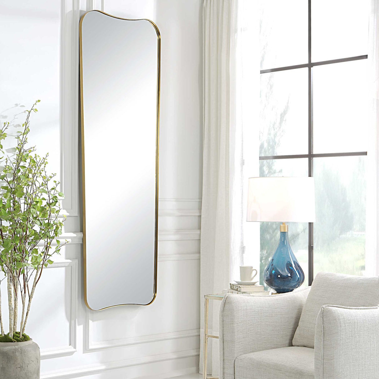 Modern European furniture - Gold Stainless Steel Mirror - www.oroa.com
