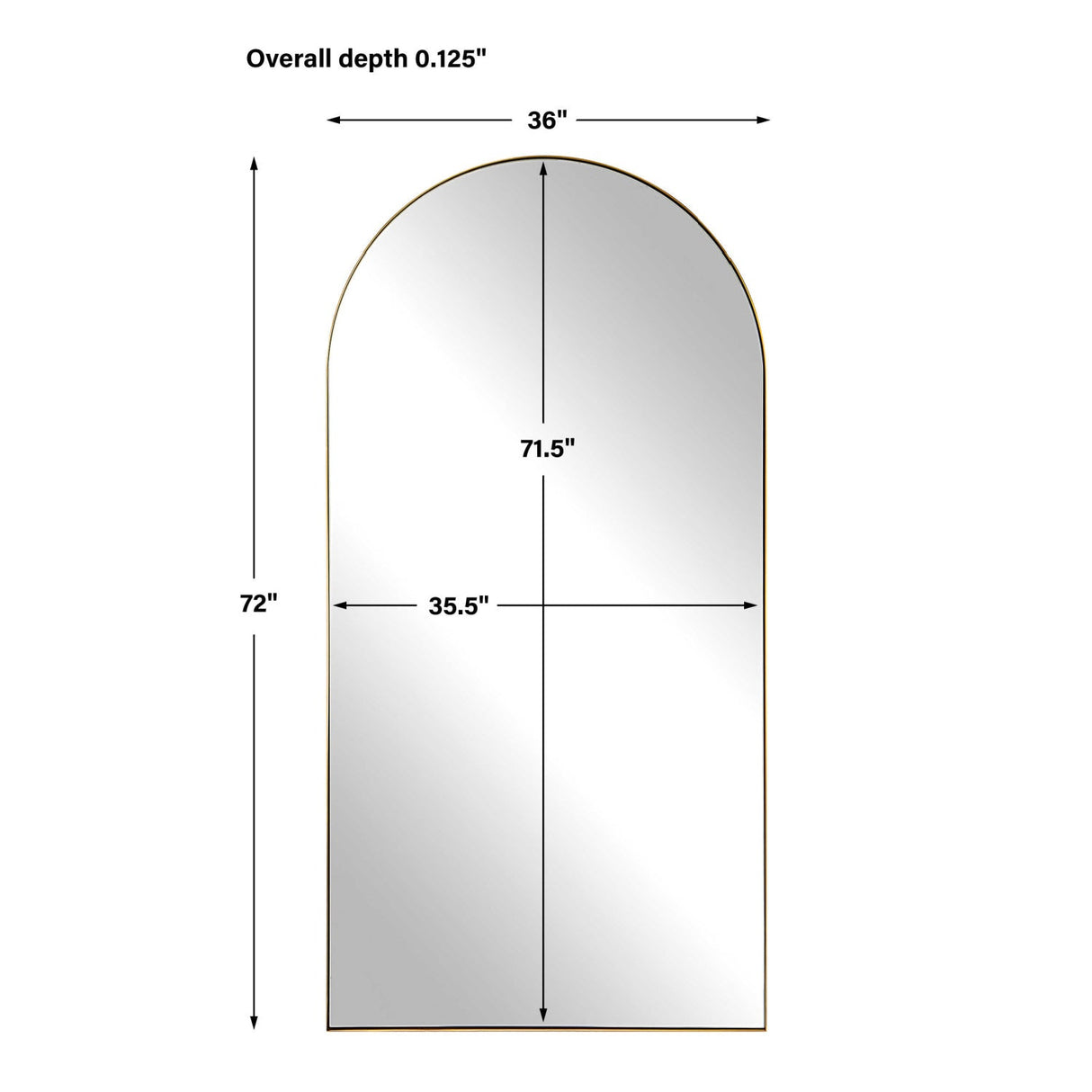 Modern European furniture - Stainless Steel Arched Mirror - www.oroa.com