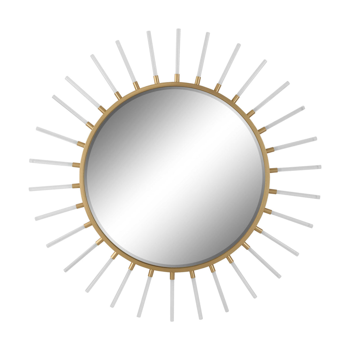 Modern European furniture - Gold Sunburst Round Mirror - www.oroa.com