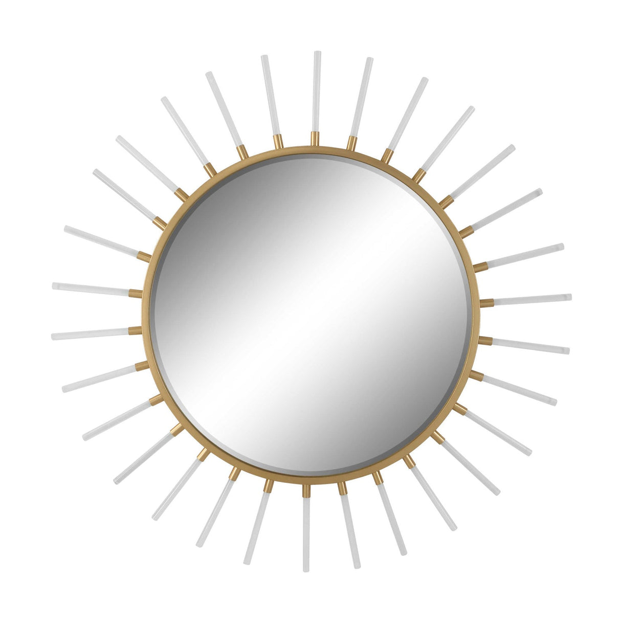 Modern European furniture - Gold Sunburst Round Mirror - www.oroa.com