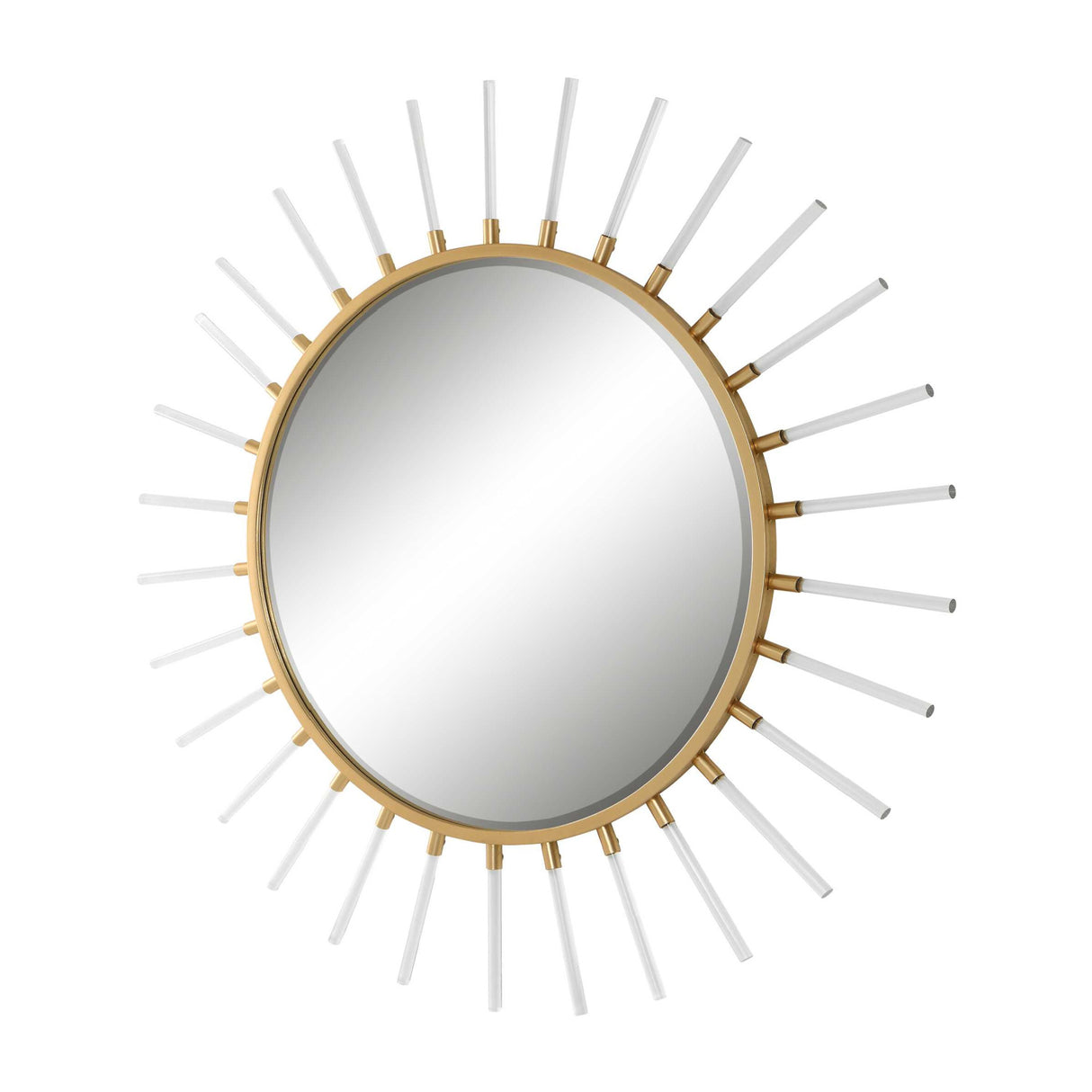 Modern European furniture - Gold Sunburst Round Mirror - www.oroa.com