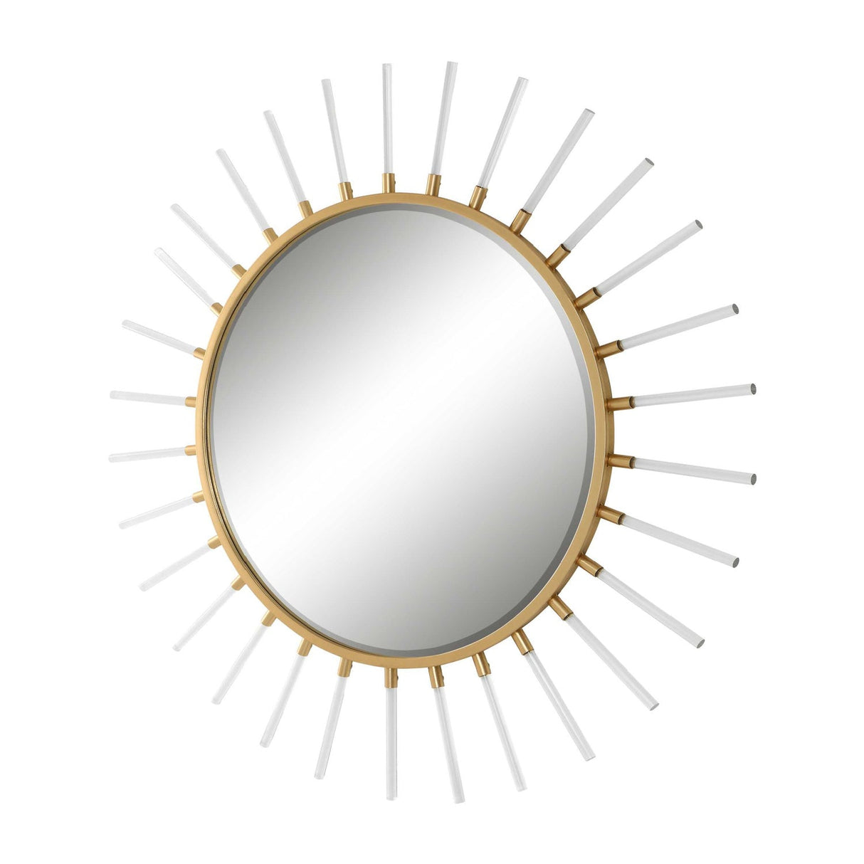 Modern European furniture - Gold Sunburst Round Mirror - www.oroa.com