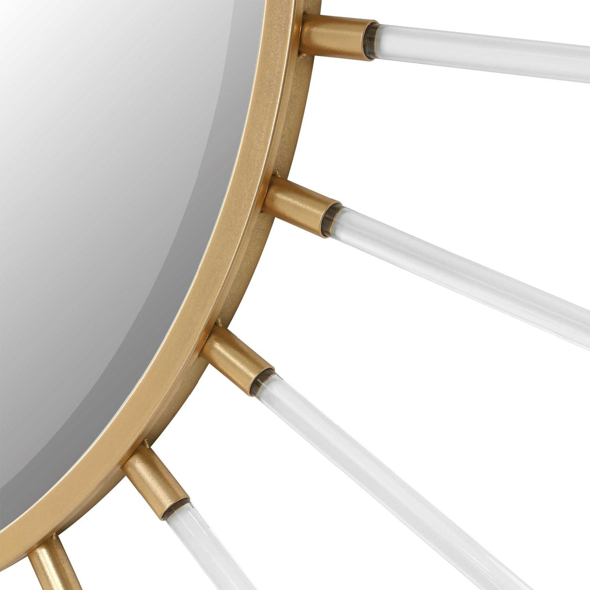 Modern European furniture - Gold Sunburst Round Mirror - www.oroa.com