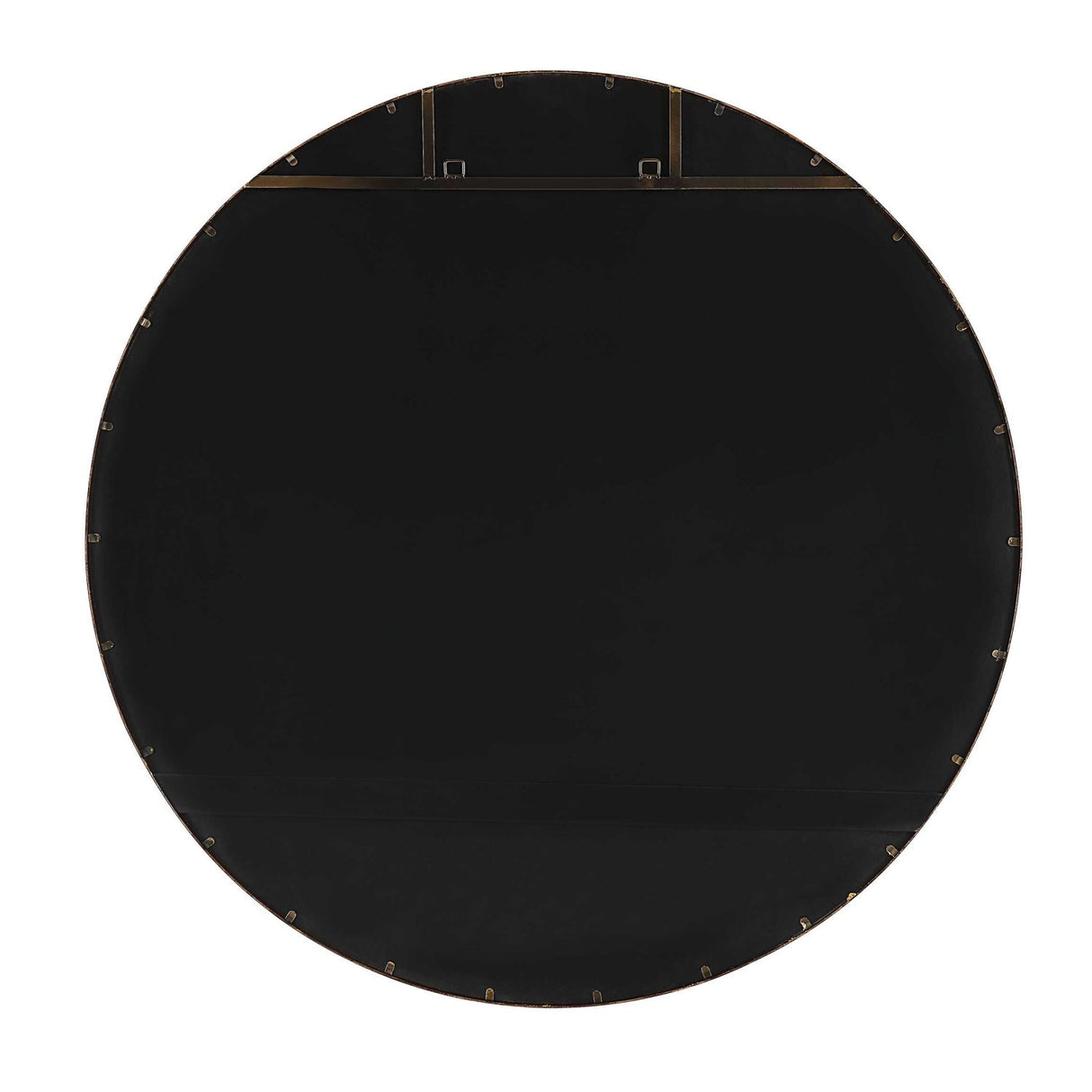 Modern European furniture - Antique Gold Round Mirror - www.oroa.com