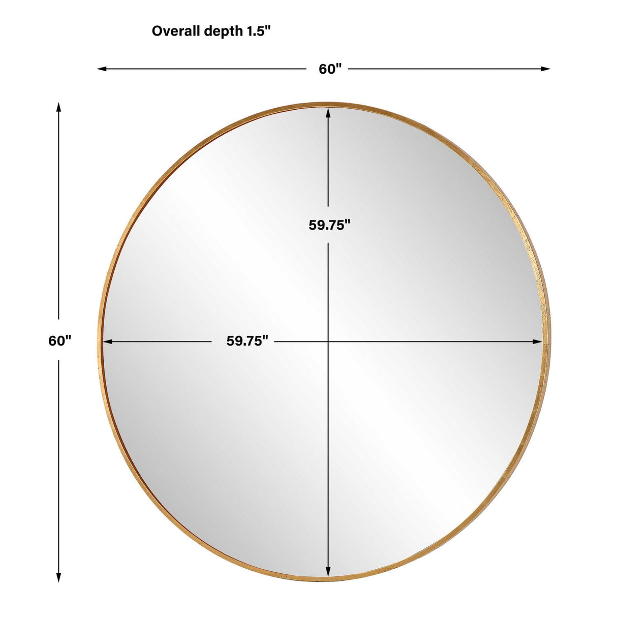 Modern European furniture - Antique Gold Round Mirror - www.oroa.com