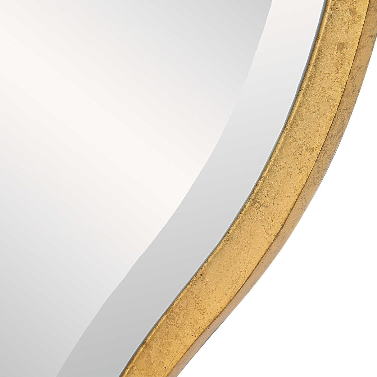 Modern European furniture - Gold Scalloped Round Mirror - www.oroa.com
