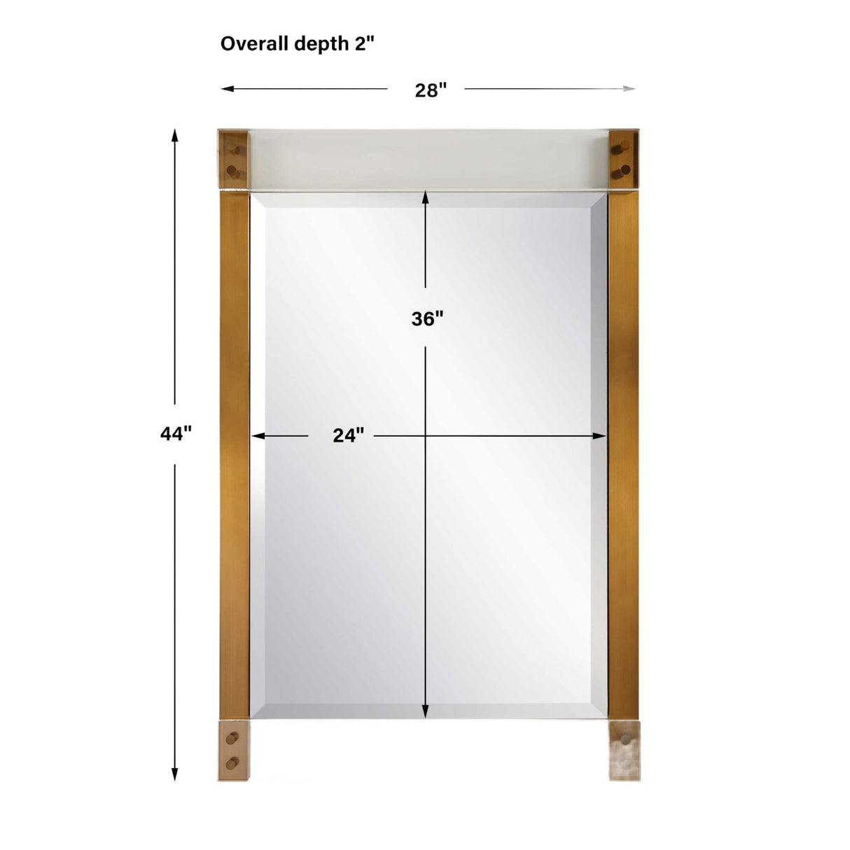 Modern European furniture - Brass Side Modern Mirror - www.oroa.com