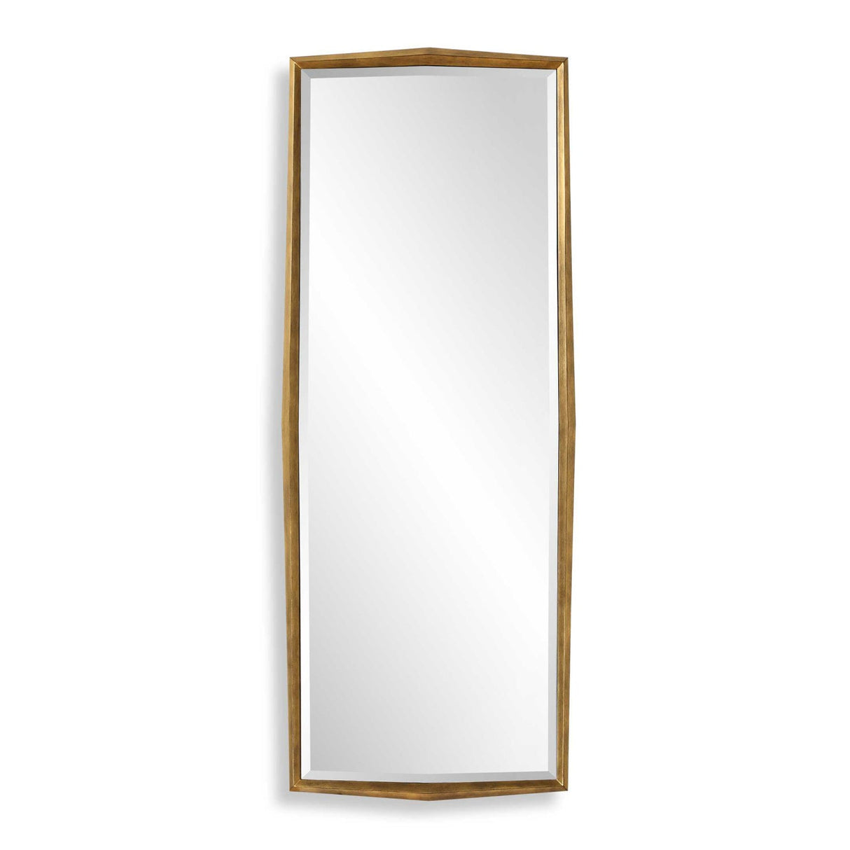 Modern European furniture - Gold Wooden Faceted Mirror - www.oroa.com