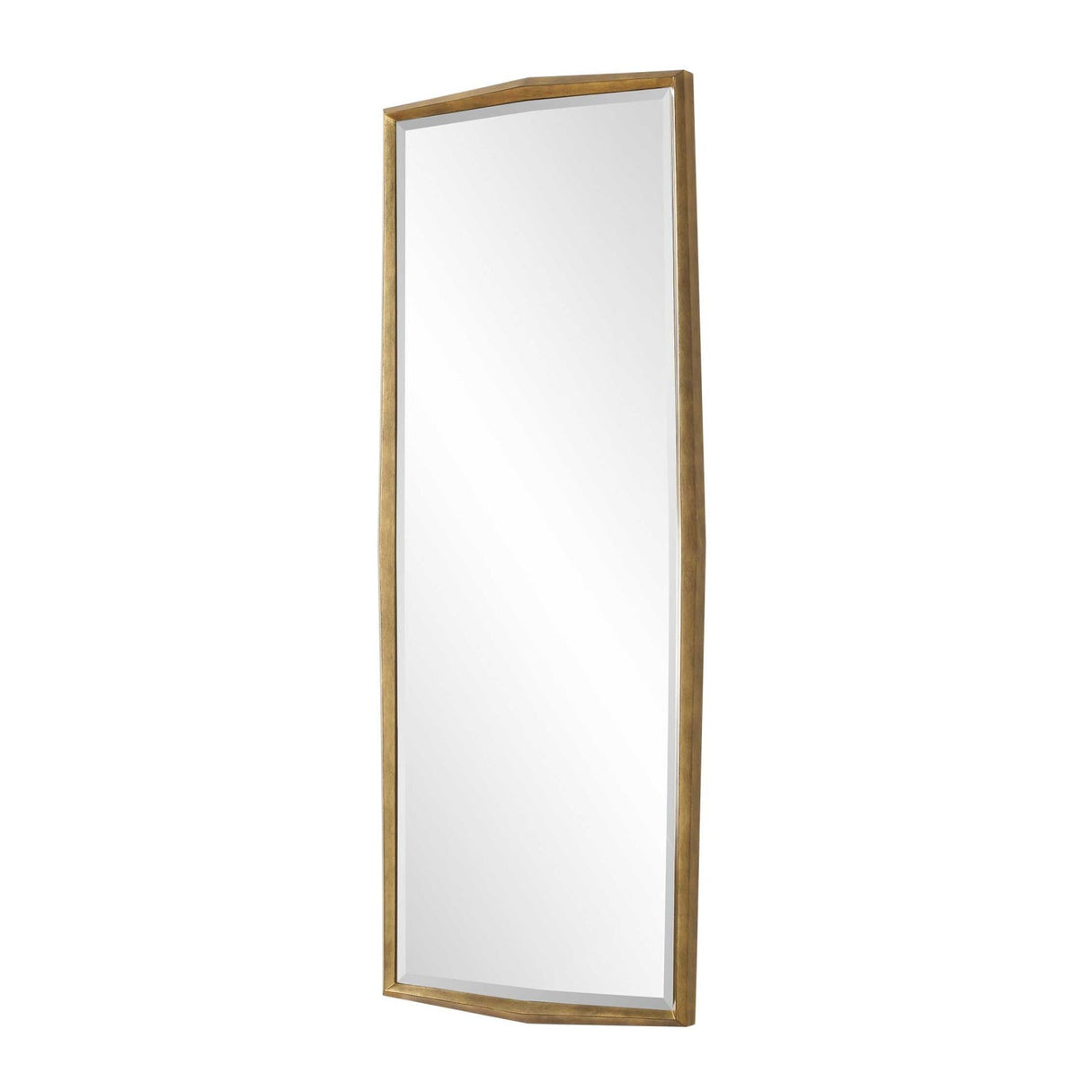 Modern European furniture - Gold Wooden Faceted Mirror - www.oroa.com