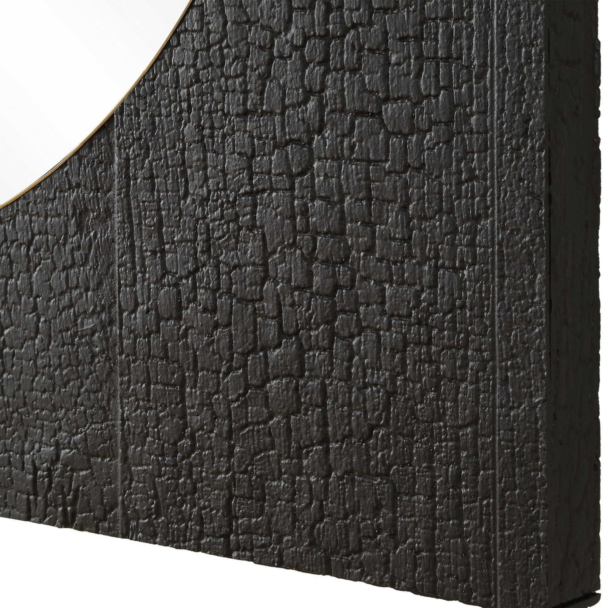 Modern European furniture - Black Textured Square Mirror - www.oroa.com