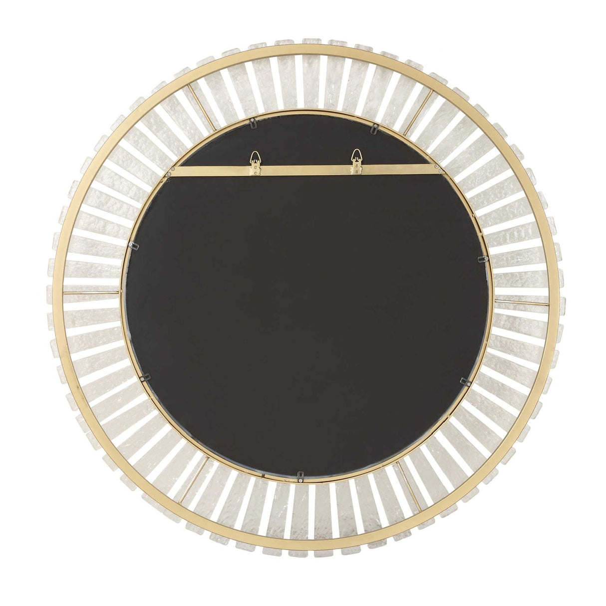 Modern European furniture - Textured Glass Round Mirror - www.oroa.com