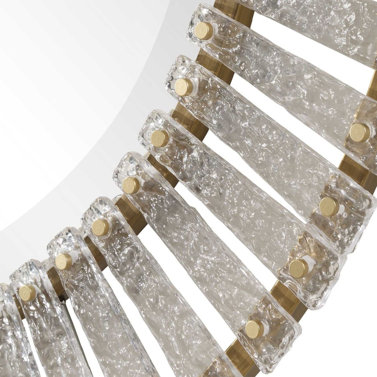 Modern European furniture - Textured Glass Round Mirror - www.oroa.com