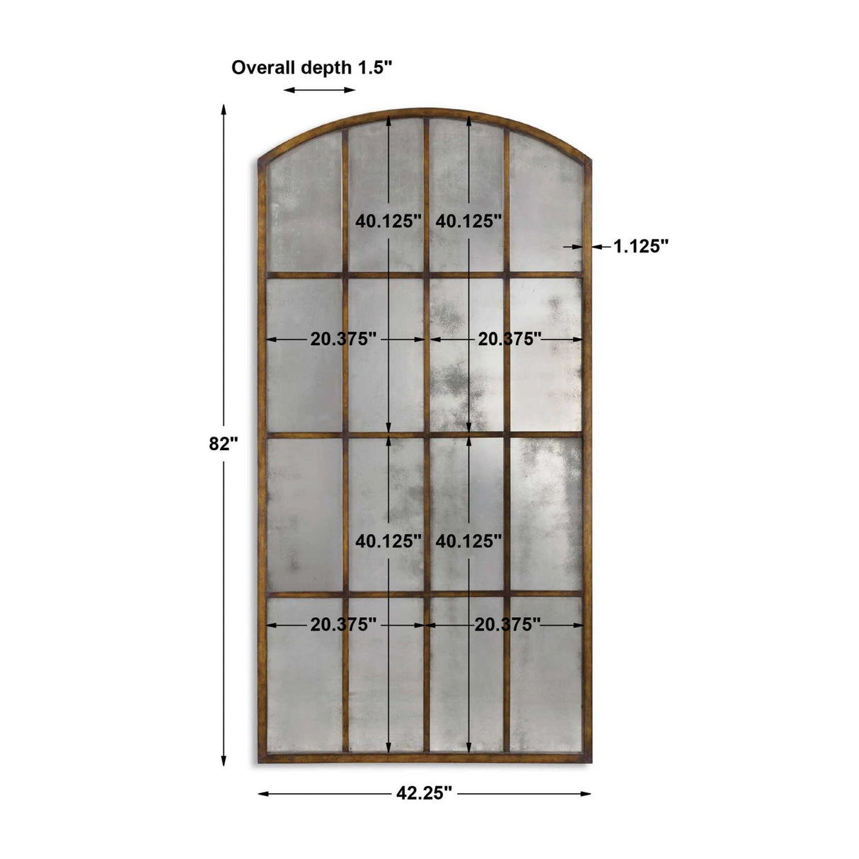 Modern European furniture - Bronze Arch Large Mirror - www.oroa.com
