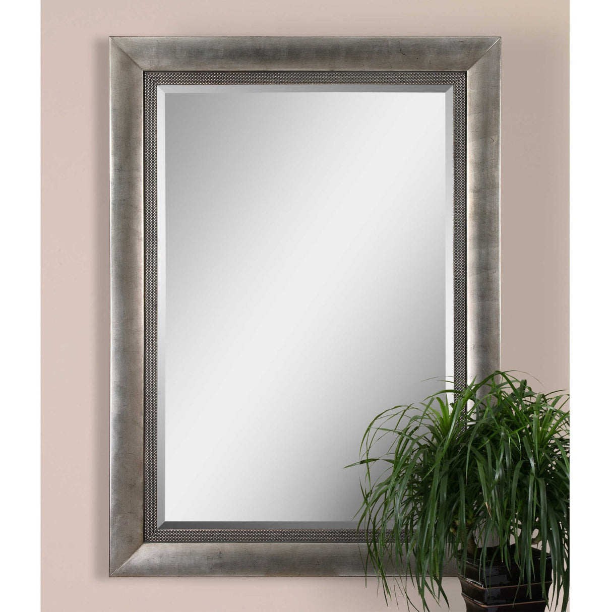 Modern European furniture - Antique Silver Wooden Mirror - www.oroa.com