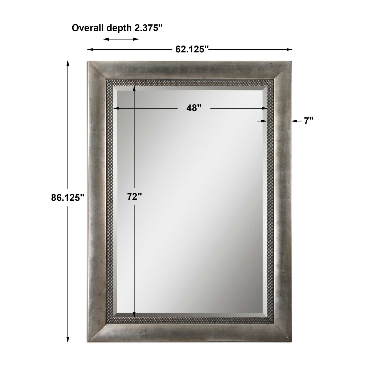 Modern European furniture - Antique Silver Wooden Mirror - www.oroa.com