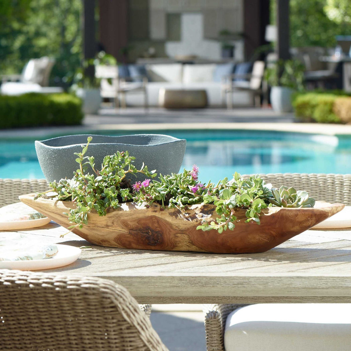 Modern European furniture - Natural Wood Indoor/Outdoor Bowl - www.oroa.com