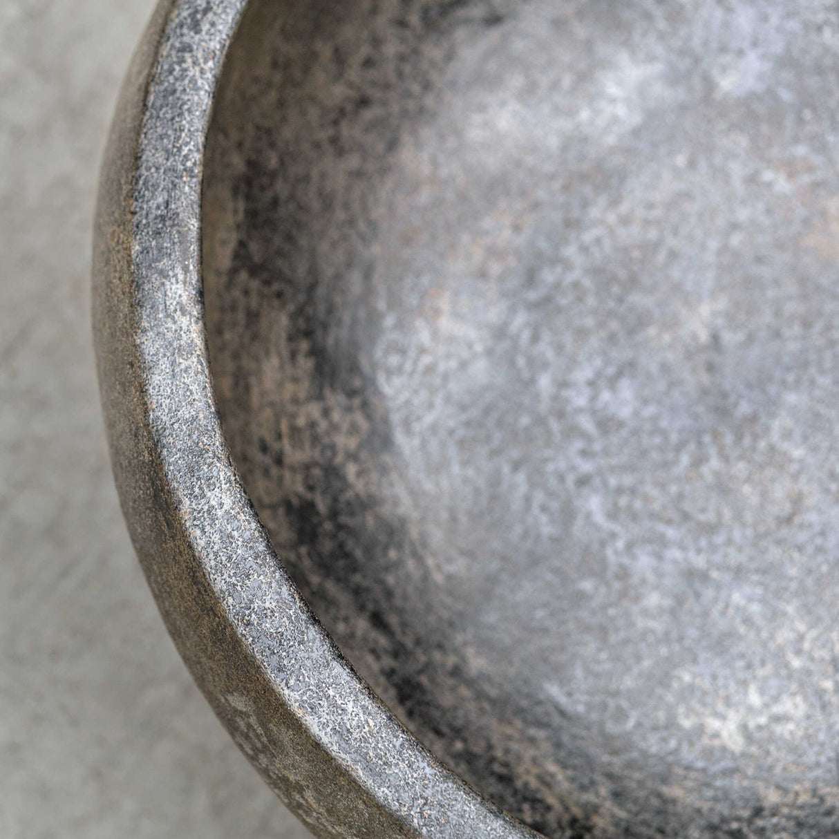 Modern European furniture - Aged Black Terracotta Bowl - www.oroa.com