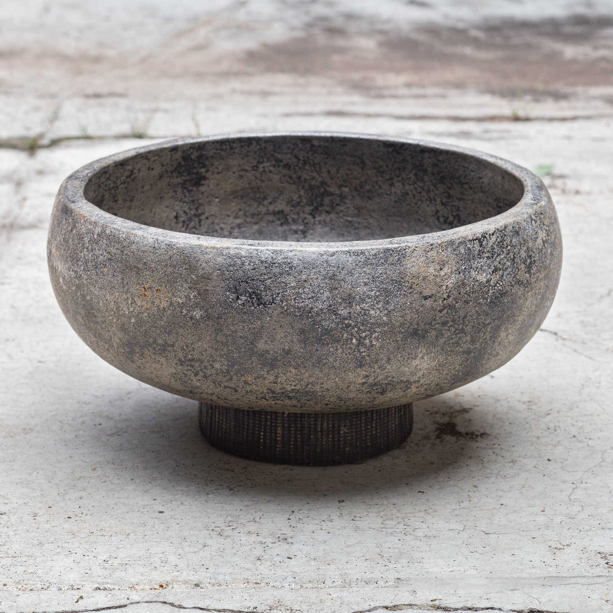 Modern European furniture - Aged Black Terracotta Bowl - www.oroa.com