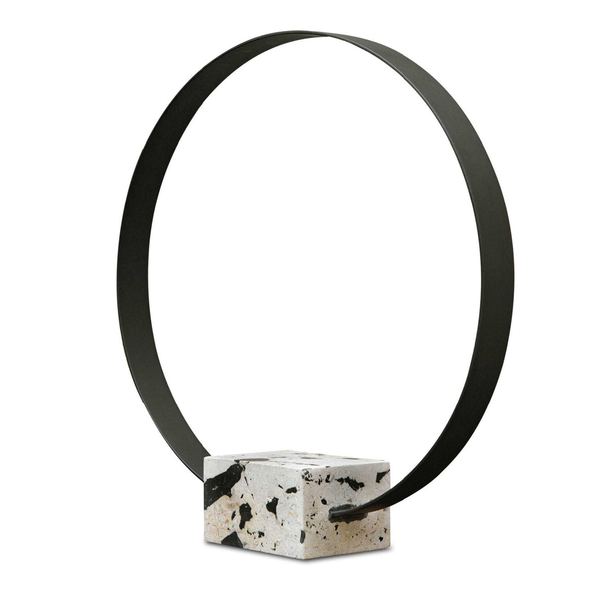 Modern European furniture - Black Circular Metal Sculpture - www.oroa.com
