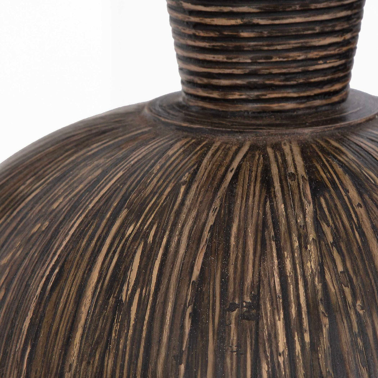 Modern European furniture - Terracotta Striped Vases (2) - www.oroa.com