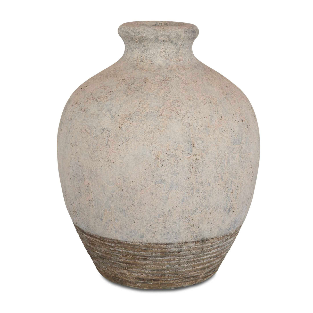 Modern European furniture - Rustic Concrete Ribbed Vase - www.oroa.com