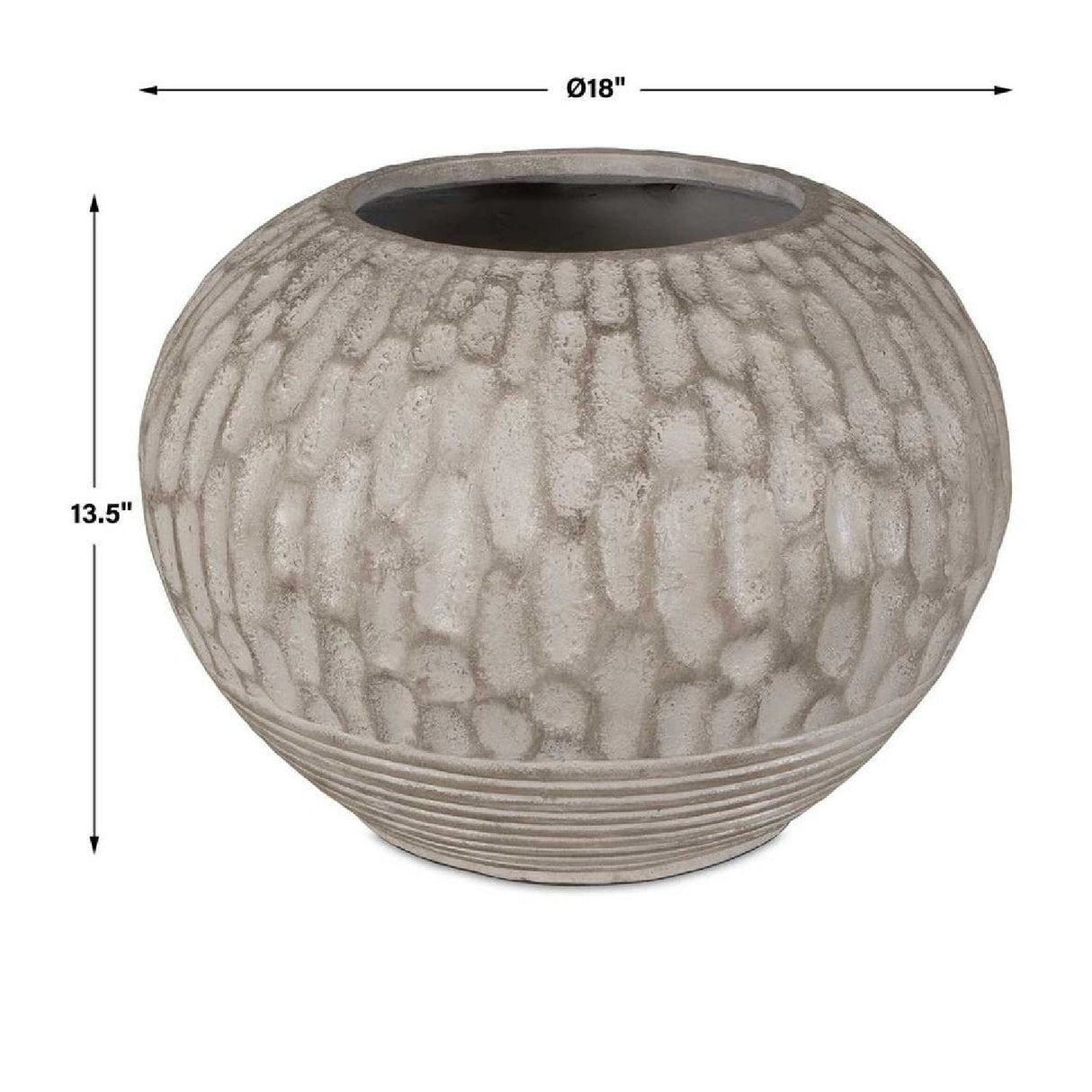 Modern European furniture - Carved Terracotta Planter - www.oroa.com