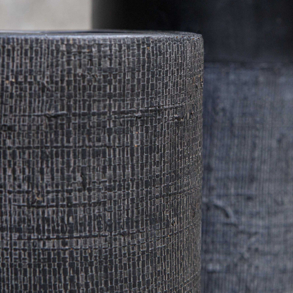 Modern European furniture - Black Terracotta Fabric Vases (2) - www.oroa.com