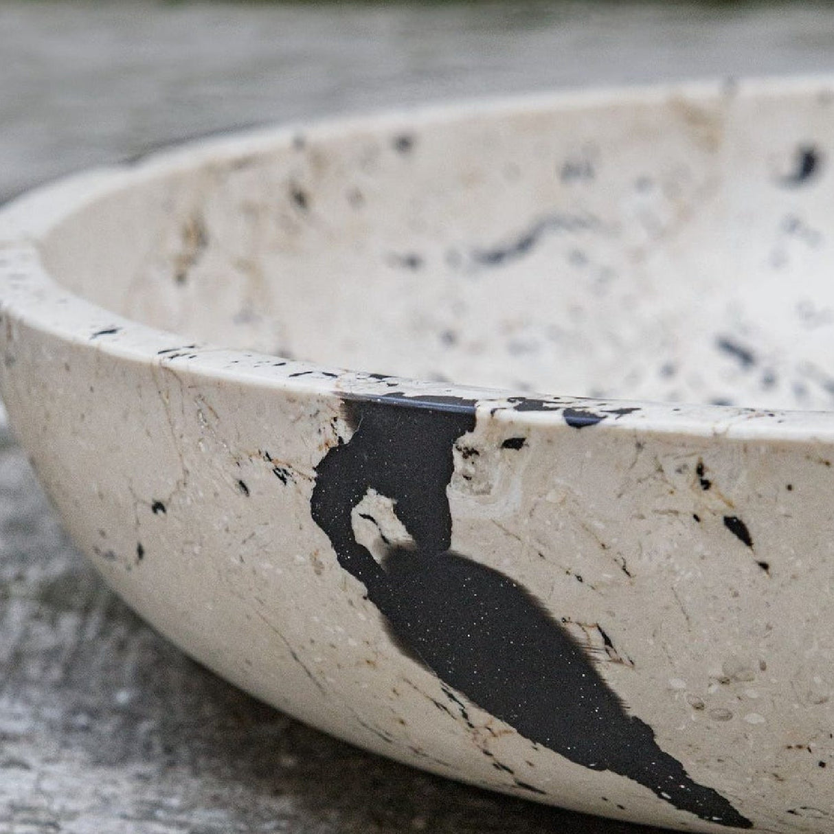 White Limestone Indoor/Outdoor Bowl | Uttermost Nouveau - www.oroa.com