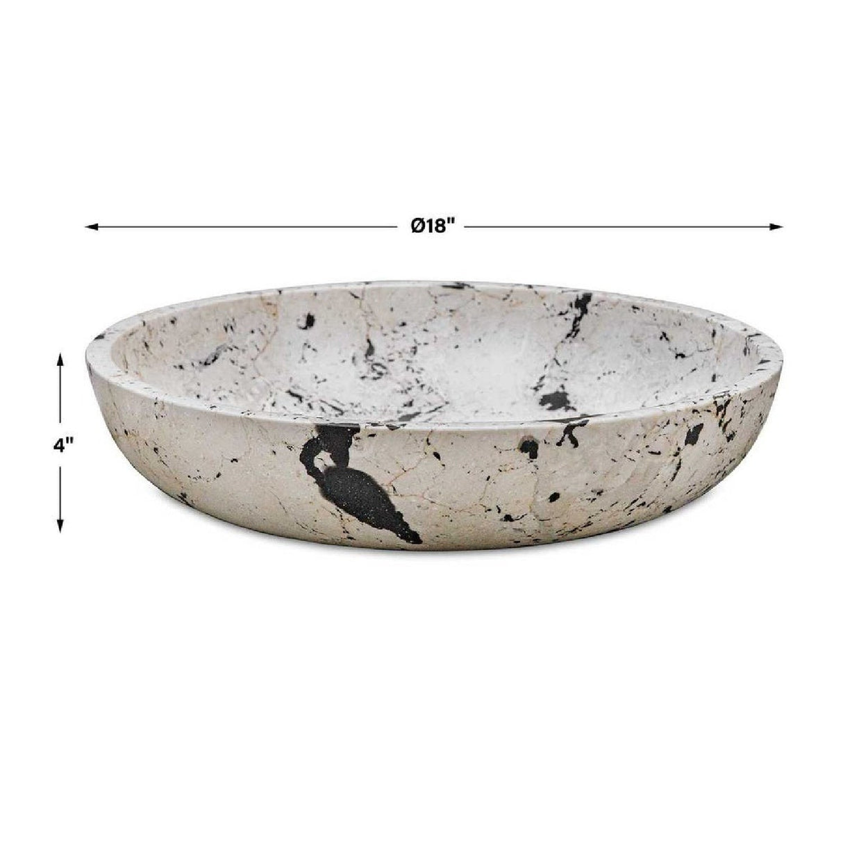 White Limestone Indoor/Outdoor Bowl | Uttermost Nouveau - www.oroa.com