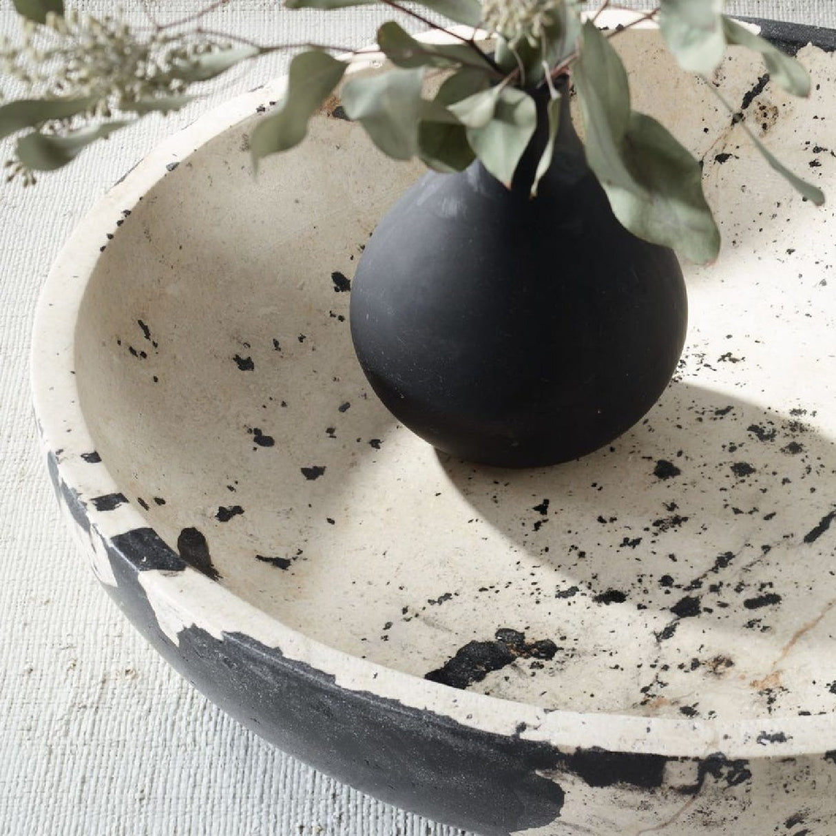 White Limestone Indoor/Outdoor Bowl | Uttermost Nouveau - www.oroa.com