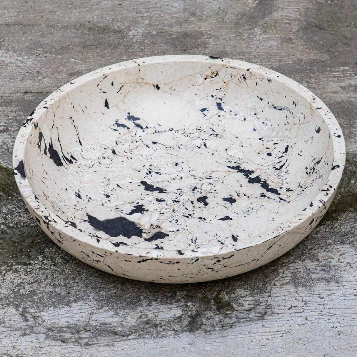 White Limestone Indoor/Outdoor Bowl | Uttermost Nouveau - www.oroa.com